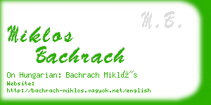 miklos bachrach business card